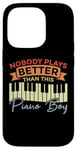 Coque pour iPhone 14 Pro Piano Claviers Pianiste Kid