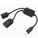 Kulumisenkestävä Micro USB -muunninkaapeli 2 in 1 Otg Micro USB -sovitin matkapuhelimeen