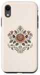 Coque pour iPhone XR Rose florale botanique, style bohème minimaliste, roses d'amour