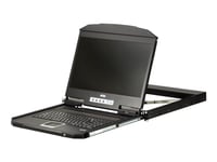 Aten Cl3100nx - Kvm-Konsol - Usb - 18.5" - Kan Monteras I Rack - 1366 X 768 @ 60 Hz - 250 Cd/M² - 1000:1 - 5 Ms - 2Xvga, 2Xusb - Svart - 1U