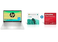 HP 15.6" Laptop | Intel Core i3-1215U Processor | 8GB RAM | 256GB SSD | Microsoft 365 Family (15-Month) + McAfee Total Protection (12-Month) Subscriptions | Up to 6 People | Instant Download