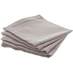 Lot de 4 serviettes de table Chambray gris souris 40x40cm - Atmosphera créateur d'intérieur - Gris clair