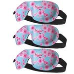 SMUG 100% Blackout Sleep & Eye Mask - Eyelash Extension Friendly - Eye Masks for Sleeping - Sleep Masks for Women & Men - Straps for Dream Comfort & Adjustability - Cherry Blossom, 3 Pack