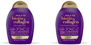 Biotin Collagen Shampoo Conditioner Set, Volumizing, Hair Thickening, 13oz