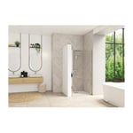 Porte de douche pivotante Smart Design Kinedo Sans seuil Porte - Verre transparent - 100 cm