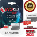 Carte Mémoire Samsung Evo Plus 64 Go MicroSDXC 100MB/s + Adaptateur