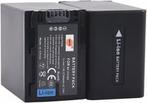 Lot de 2 batteries de rechange compatibles avec appareil photo Sony NP-FV100 DCR-SR15 SR21 SR68 SR88 SX15 SX21 SX44 SX45 SX63 SX65 SX83 SX85 HDR-CX105 CX110 CX115