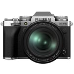 Fujifilm X-T5 + 16-80mm F4 R Kit, hopea + Kingston SDXC UHS-II, 128GB -muistikortti