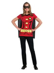 Rubie's Official DC Comic Supergirl and Robin T-Shirt Set, Ladie's Instant Costume Bundle Kit - T-shirt & Attached Cape Costume Bundle, Adult Super Hero Fancy Dress Up, Size XLarge