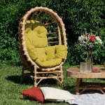 Fauteuil de jardin en osier - GENERIQUE - NIKA - Vert - Naturel - Adulte