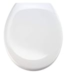 WENKO Abattant WC avec frein de chute Premium Ottana blanc, abattant WC clipsable avec fixation en acier inox, Fix-Clip, Duroplast, 37.5 x 44.5 cm, Blanc