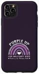 Coque pour iPhone 11 Pro Max Purple Up for Military Kids Mois de l'enfant militaire