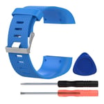 Fitbit Surge Unikt silikon klockband - Storlek L Blå