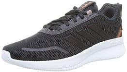 adidas Femme Lite Racer Rebold Chaussure de Course sur Route, Carbon/Core Black/Vapour Pink, 36 EU