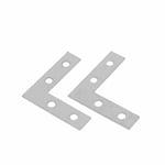 38mm x 38mm Angle Brackets Corner Braces Flat L Shape Repair Plates 12PCS