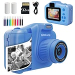 Appareil Photo numérique instantané pour enfants,impression thermique,vidéo HD 1080P,jouets d'anniversaire pour garçons et filles - Type Instant Print Camera #A