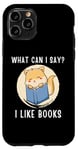 Coque pour iPhone 11 Pro Mignon chat kawaii chaton What Can I Say I Like Books