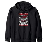 Freedom Isn't Free US Veterans American Flag Patriotic Zip Hoodie