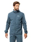 Jack Wolfskin Men's Feldberg Hoody m Softshell Jacket, Midnight Sky, XXL