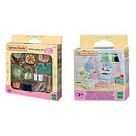 Sylvanian Families - 2938 - Poupées Et Accessoires - Set Ustensiles de Cuisine & Baby High Chair Families Chaise Haute pour Bébé, 5221, Pas de Variations