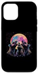 Coque pour iPhone 15 Pro Blaireau au miel Ratel hurlant lune