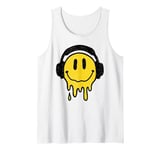 Melting Yellow Smile Funny Smiling Melted Dripping Face Cute Tank Top