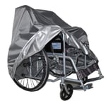 NINI Couvre-Fauteuil Roulant électrique imperméable, Couverture pluviale en Tissu Anti-poussière Pliable, Couverture de Protection des parasols pour Scooter,Argent,M