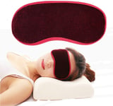 Soins des yeux Tourmaline rayon infrarouge lointain masseur oculaire soulagement de la fatigue masque pour les yeux sommeil profond ombre couverture magnétique pour les yeux (rouge)