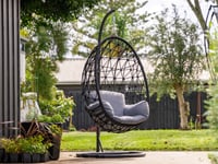 Panama Outdoor Hanging Egg Chair Grey in Home & Outdoor Living > Outdoor Furniture > Lounge Sets