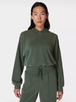 Sweaty Betty Sand Wash Coud Weight Crop Hoodie, Trek Green