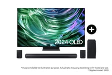 Samsung 2024 77" S90D OLED 4K TV and Q930D Q-Series Soundbar with Subwoofer and Rear Speakers Phantom Black