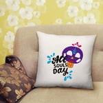 All Souls Day Skull Day Of The Dead Printed Cushion Gift - 40cm x 40cm