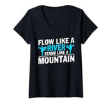 Womens Flow Like A River Stand Like A Mountain Tai Chi V-Neck T-Shirt