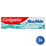 3x Colgate Toothpaste 75 Ml. Max White