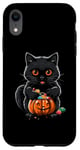 iPhone XR Black Cat Halloween Costume Pumpkin For Women Case