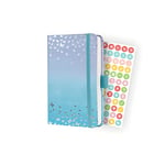 SIGEL J4346 Jolie Agenda semainier 2024, Butterfly Confetti Candy, 9,5 x 15 cm, couverture rigide, 174 pages, bleu, violet