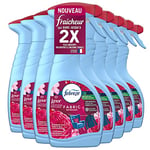 Febreze Désodorisant Textile, Lenor Coup De Foudre, 8x500ML, La Technologie OdourClear Élimine Les Odeurs De Vos Textiles Pour Ne Laisser Qu’un Parfum Frais