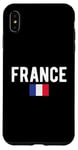 Coque pour iPhone XS Max Drapeau de la France avec nom de la France pour les Français et ceux qui aiment la France