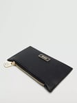 Mango Sofia Zipped Card Holder, Black