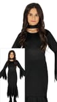 FIESTAS GUIRCA Déguisement de Mère de Famille Sinistre pour Filles - Costume Goth avec Robe Gothique Longue Noire élégante - Costumes d'Halloween pour Filles de 3 à 4 Ans