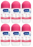 NEW SANEX DERMO CARE ROLL ON ANTI PERSPIRANT DEODORANT 50ML PACK OF 6