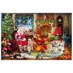 THE TWIDDLERS - Puzzle de Noël 1000 Pièces Père Noël Traditionnel Design Festif Cadeau pour Adultes - Jeu Amusant Activités de Veille de Noël pour la Famille - 87cm x 57cm