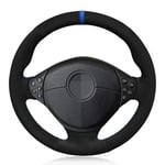 SODMLZ Couvre-Volant de Voiture Cousu à la Main en Daim Souple Noir, pour BMW M Sport E36 1996-2000 E39 1995-2001 M5 1998-2000 E38