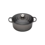 Le Creuset Signature Cast Iron Round Casserole Dish Flint 20cm