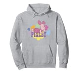 Disney Winnie The Pooh Piglet Pastel Flowers Pullover Hoodie