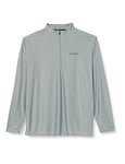 Berghaus Men's 24/7 Half Zip Long Sleeve Tech Baselayer T-Shirt, Monument Grey, L