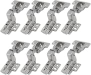 95 Degré Rentrant 40mm Soft Close Fortes Charnieres avec Amortisseur Hydraulique pour Porte Lourd et Épaisse Fermeture Automatique Charnière pour Armoires de Porte Cuisine Lot de 8