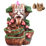 AIflyMi Tree God Backflow Incense Burner Resin Wisest Dryad Tree Spirit Green Man Backflow Incense Burner, Polyresin, One Size