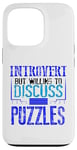 Coque pour iPhone 13 Pro Puzzle Lover Introverti discutera des puzzles Fun Puzzler