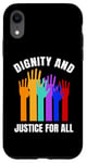 iPhone XR Dignity And Justice For All Human Rights Raised Hands Case